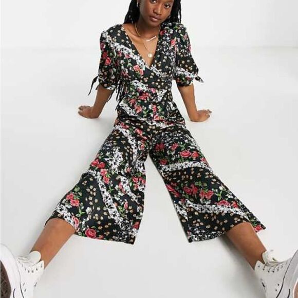 ASOS Design Tea Jumpsuit Size 8 - Picture 1 of 8